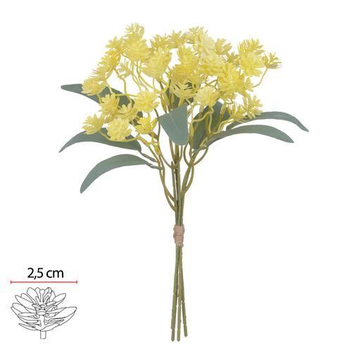 BUQUE FLOR MINI RAMALHETE PLASTICO X48 AMARELO OUTONO 32cm - Flor Arte Imagem de BUQUE FLOR MINI RAMALHETE PLASTICO X48 AMARELO OUTONO 32cm