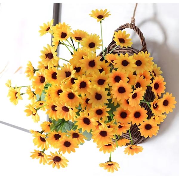 Imagem de Buquê Girassol Mini Com 22 Flores Artificial Arranjos 