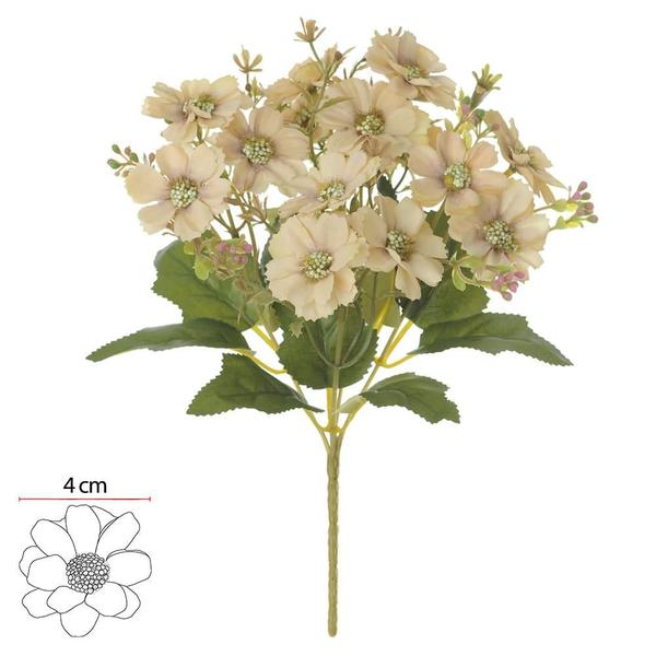 BUQUE MARGARIDA X15 FLORES PALHA OUTONO 25cm - Flor Arte Imagem de BUQUE MARGARIDA X15 FLORES PALHA OUTONO 25cm