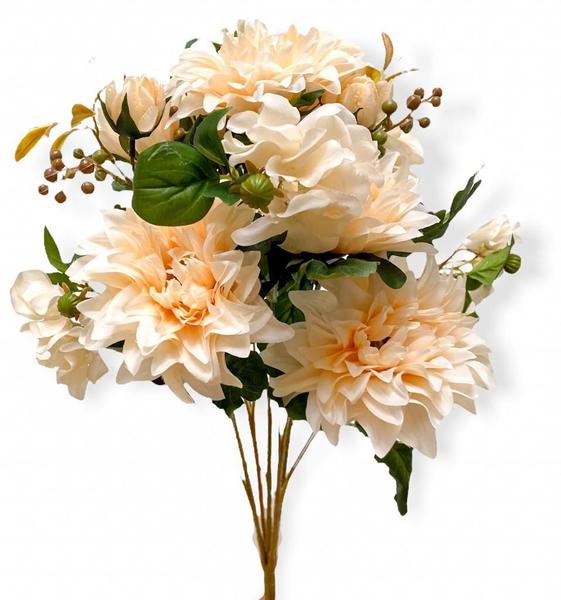 Imagem de Buquet Floral Dalia Grande - Creme 60cm