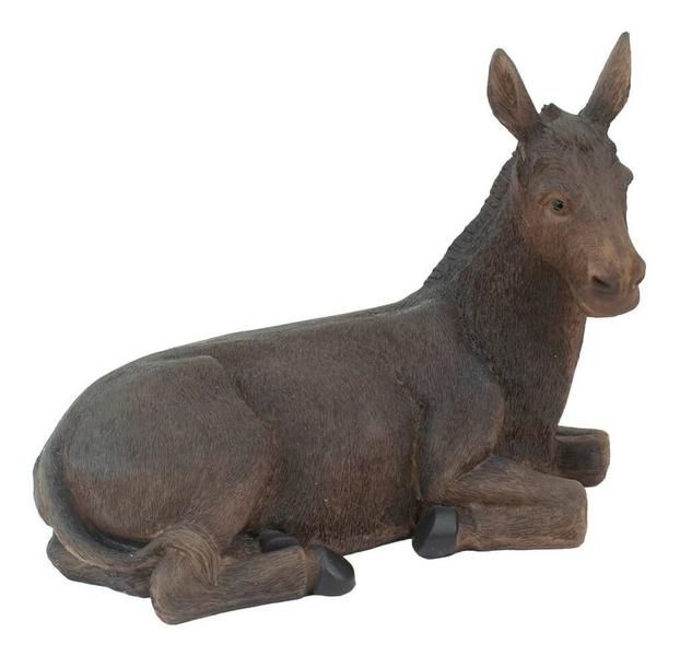 Imagem de Burro Boi Ovelha Solto Grande Presépio 26cm - Enfeite Resin