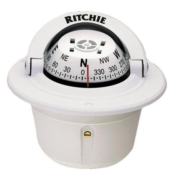 Imagem de Bússola Náutica Ritchie Hf-50 De Embutir 12V Em Led Lancha