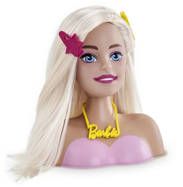 Imagem de Busto Barbie Styling Head Sparkle Mattel Salão De Beleza Pupee