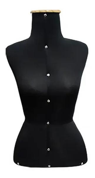 Imagem de Busto Costureira Feminino Preto Tam 38 C/ Pedestal Vintage