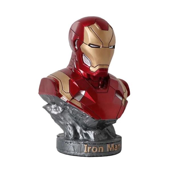 Imagem de Busto de Resina Homem de Ferro e Pantera Negra (16cm) - Marvel Avengers