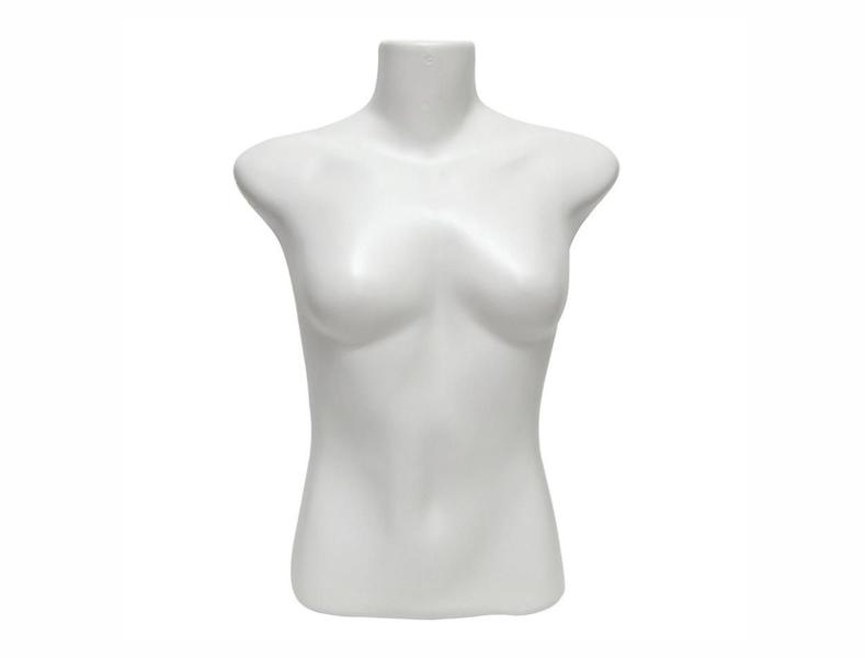 Imagem de Busto Manequim Plástico Roupa Comercio Loja Branco