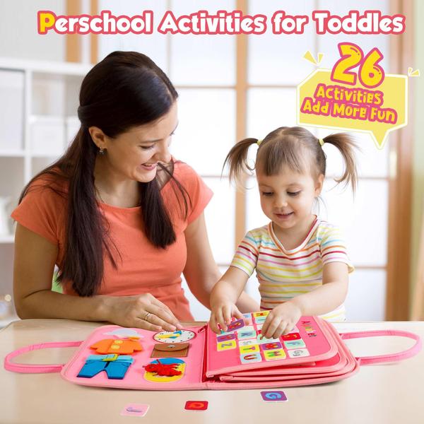 Imagem de Busy Board Montessori Winblo para Bebês de 1 a 3 Anos