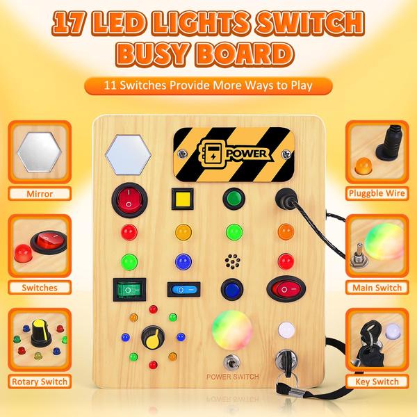 Imagem de Busy Board TINTECUSA com brinquedo sensorial de luz LED para criança