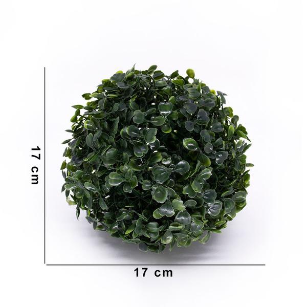 Imagem de Buxinho Artificial Bola de Grama Decorativa Sintética Verde 17cm - D'Rossi