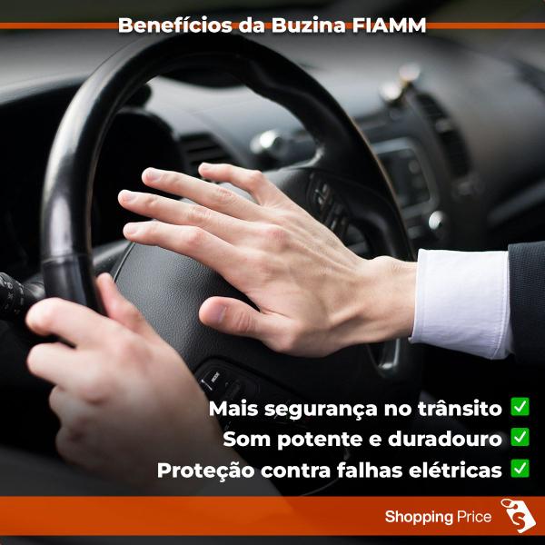 Imagem de Buzina Automotiva Fiamm Arrizo 6 2021 a 2022 Am80sx H Conector Byd Agudo 12v Caracol 2 Terminais