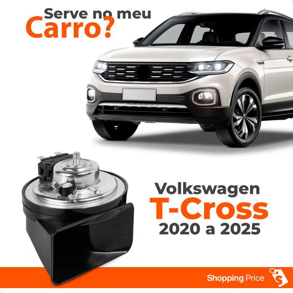 Imagem de Buzina Automotiva T-cross 2020 a 2025 Am80sx L Conector Positivelist Grave 12v Caracol 2 Terminais