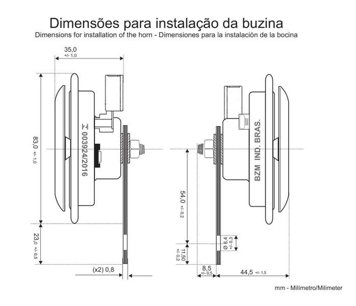 Imagem de Buzina Dupla Lexus e Rav 4 1990 em diante 12V BZM