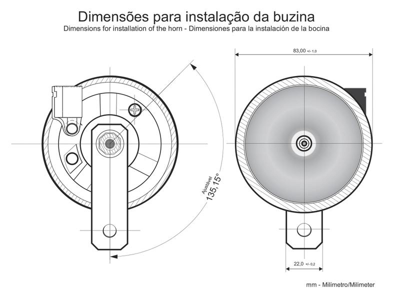 Imagem de Buzina Individual B79 12v Toyota Subaru 