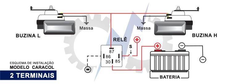 Imagem de Buzina Individual Cadenza / Carens / Carnival 12V