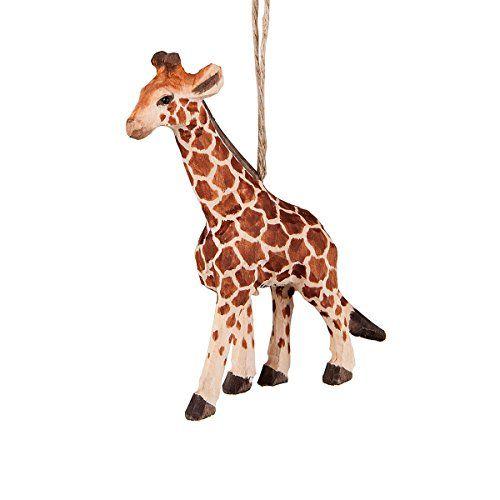 Imagem de C & F Home Giraffe Madeira Esculpida Safari Natal Natal Ornamento Creme