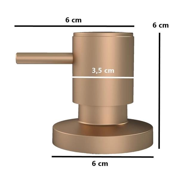 Imagem de cabamento Registro 1/2 Ou 3/4 Rose 100% Metal  C90 Rose