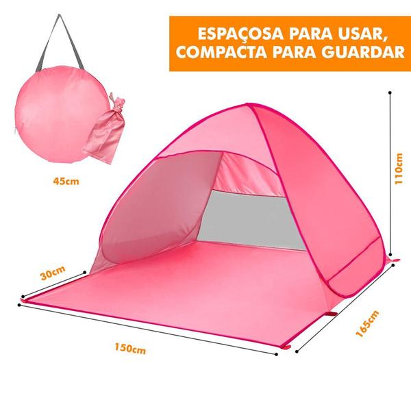 Imagem de Cabana Barraca Iglu Para Camping Praia Tamanho Medio Rosa