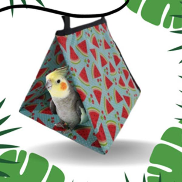 Cabana de calopsita tricoline suspensa toquinha para passaros, birds - ATC PETS Imagem de Cabana de calopsita tricoline suspensa toquinha para passaros, birds