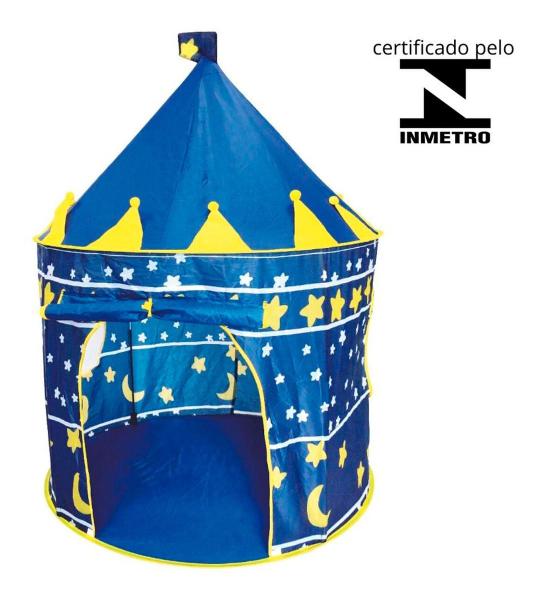 Cabana Infantil Azul Barraca Tenda Castelo Menino - Importway Imagem de Cabana Infantil Azul Barraca Tenda Castelo Menino