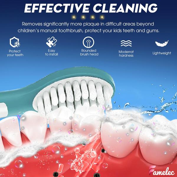 Imagem de Cabeça de escova de dentes elétrica FAMELEC para crianças com mais de 7 anos Sonicare Kids