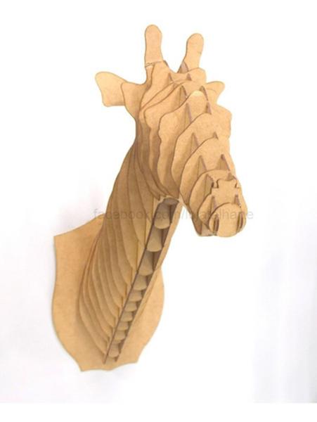 Imagem de Cabeça De Girafa, Troféu De Caça Quebra Cabeça 3d Em Mdf