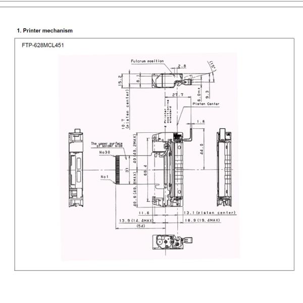 Imagem de Cabeça De Impressora Térmica Ftp628mcl401 R 2 Fujitsu