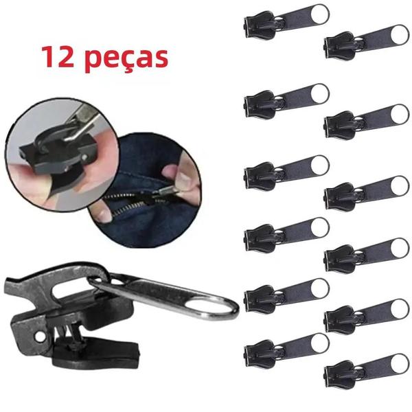 Imagem de Cabeças de Zíper Destacáveis - Kit com 6/12/24 Peças para Bolsas, Malas e Costura DIY