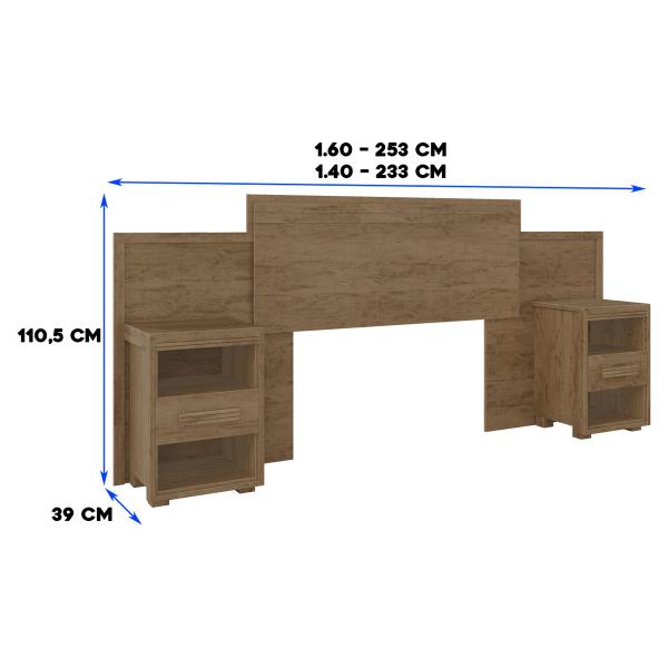 Imagem de Cabeceira Ajustavel Com Criado Dinamarca Para Queen/Casal Box