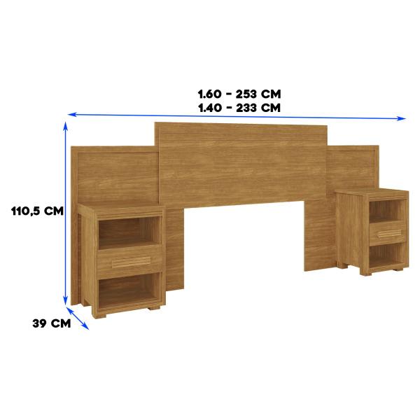 Imagem de Cabeceira Ajustavel Com Criado Dinamarca Para Queen/Casal Box