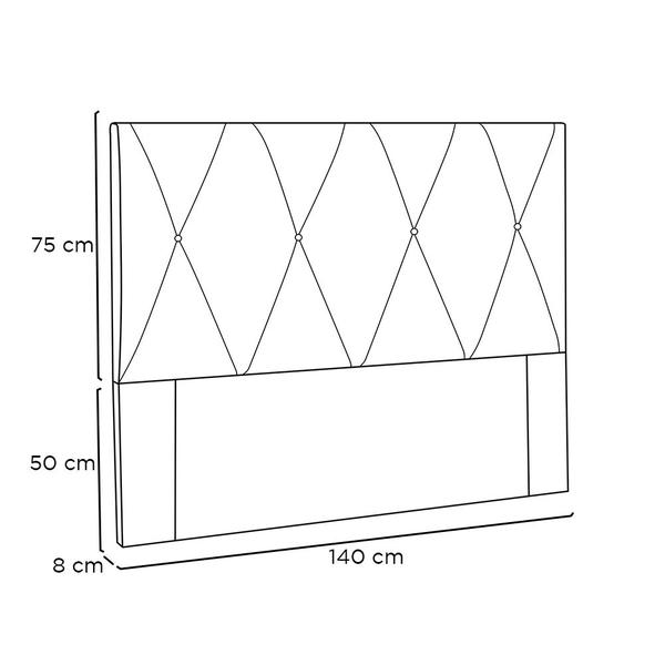 Imagem de Cabeceira Aquilla Para Cama Box Casal 140 cm Suede Preto - D'Rossi