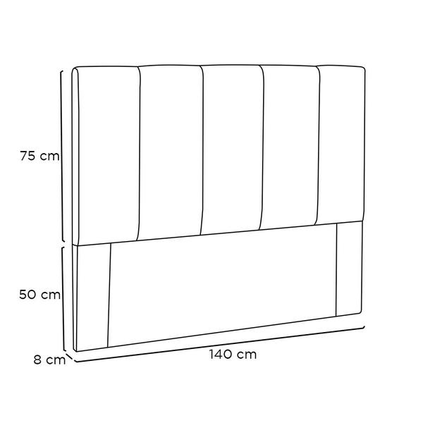 Imagem de Cabeceira Arizona Para Cama Box Casal 140 cm material sintético - D'Rossi