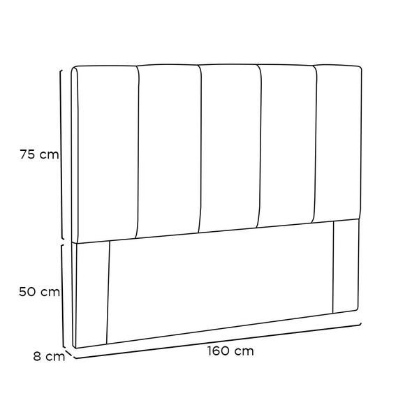 Imagem de Cabeceira Arizona Para Cama Box Queen 160 cm material sintético - D'Rossi