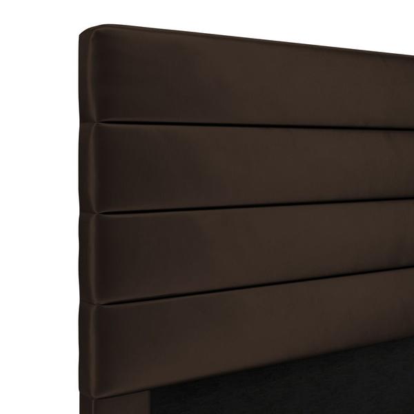 Imagem de Cabeceira Atlas 195 para Cama King N-027 Veludo Marrom Chocolate Aradecor