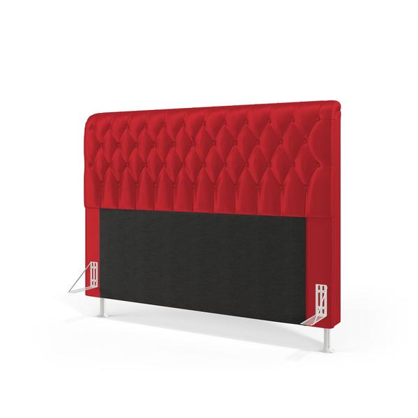 Imagem de Cabeceira Bellatrix 160 para Cama Box Queen N-033 Veludo Vermelho Aradecor