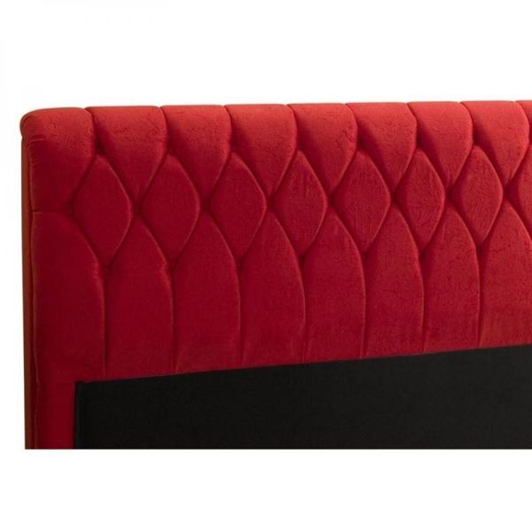 Imagem de Cabeceira Box Casal 160cm Miami Suede Amassado Vermelho