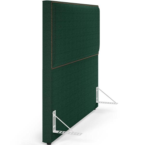 Imagem de Cabeceira Box Casal Com Tachas 160 cm Vicenza L02 Bouclê Verde - Lyam Decor