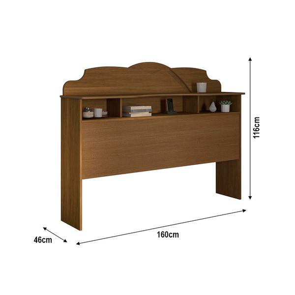 Imagem de Cabeceira Box Cristal 1,60cm Amendoa Mdf