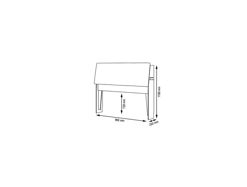 Imagem de Cabeceira box Solteiro 0,88 Isis Malbec com Capitonê Bege - Framar Móveis