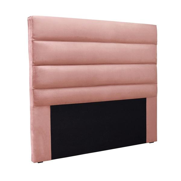 Imagem de Cabeceira Cama Box Casal 140 cm Arles Veludo Rosa S04 - D'Rossi