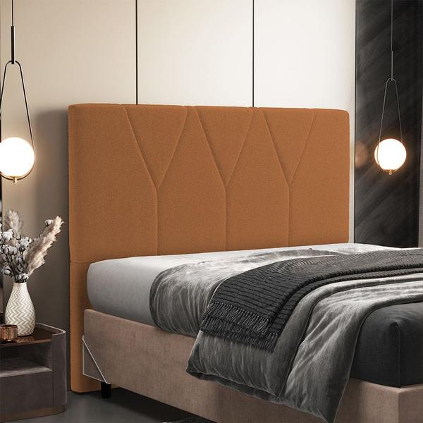 Imagem de Cabeceira Cama Box Casal 140 cm Aurora W01 Bouclê Terracota - Lyam Decor