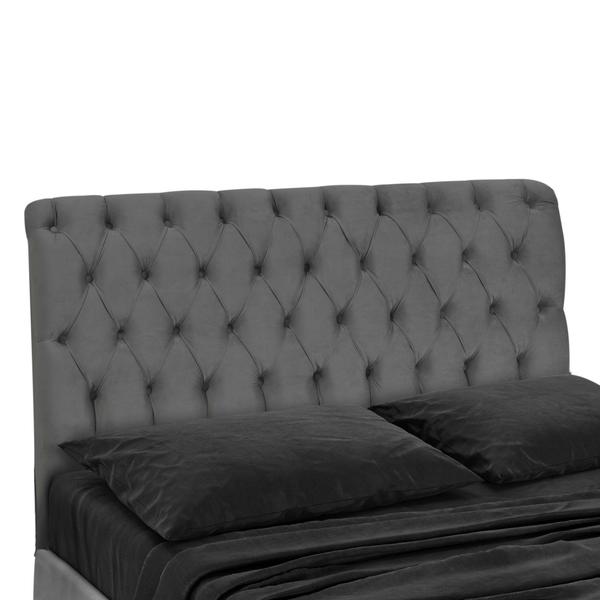 Imagem de Cabeceira Cama Box Casal 140 cm Potenza Suede Cinza - Sheep Estofados