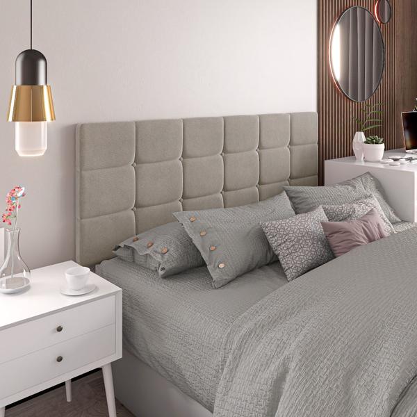 Imagem de Cabeceira Cama Box Casal 1,40 Suspensa Bia Suede Premium