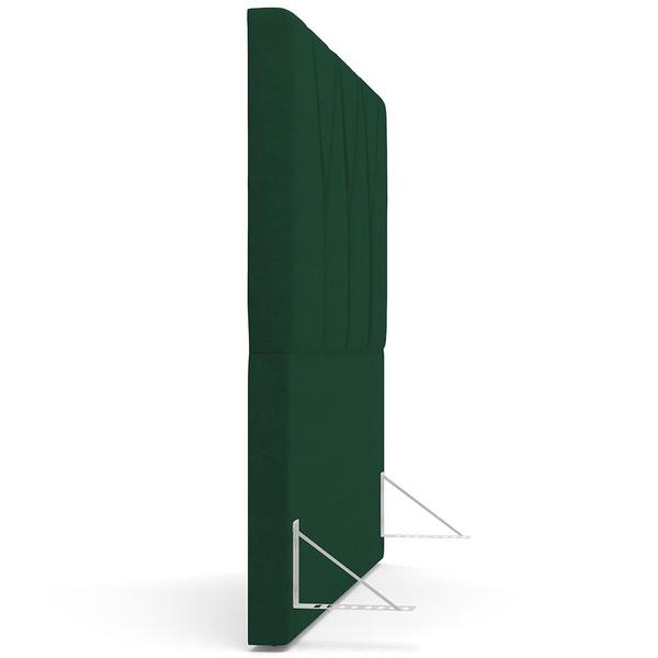 Imagem de Cabeceira Cama Box Casal 140cm Aura Suede W01 Verde - Mpozenato