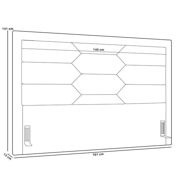 Imagem de Cabeceira Cama Box Casal 140cm Estofada Nora P05 Linho Cinza Claro - Lyam Decor