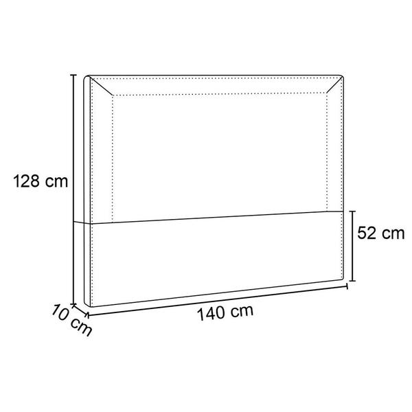 Imagem de Cabeceira Cama Box Casal 140cm Mali P02 Sintético Camel - Mpozenato