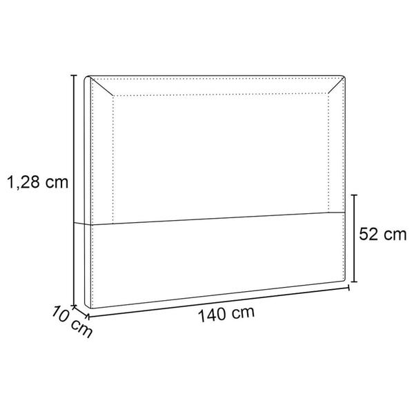 Imagem de Cabeceira Cama Box Casal 140cm Mali P02 Veludo Preto - Mpozenato