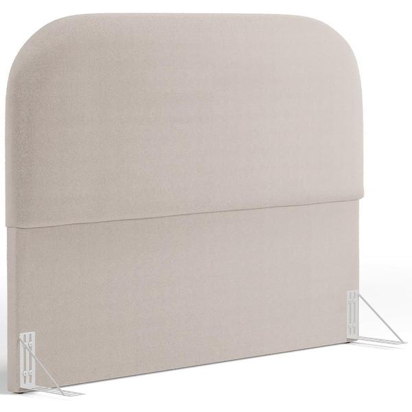 Imagem de Cabeceira Cama Box Casal 140cm Orgânica Lanna W01 Bouclê Creme - Lyam Decor