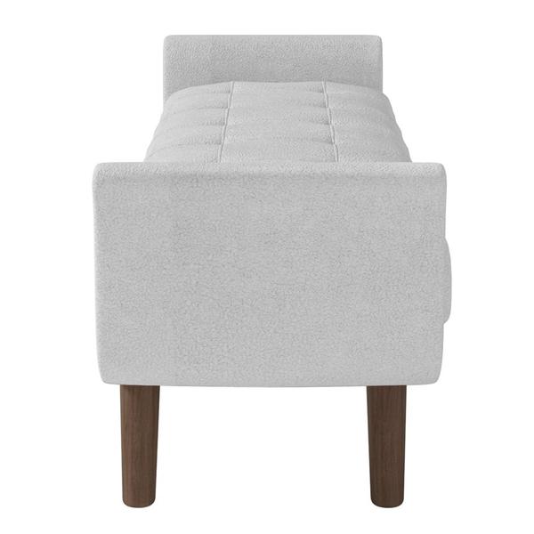 Imagem de Cabeceira Cama Box Casal 140cm Pisa e Recamier Neville P02 Bouclé Branco - Mpozenato