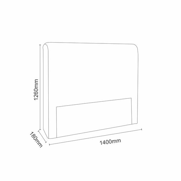 Imagem de Cabeceira Cama Box Casal 1,40m Imperatriz Off White - House Moveis