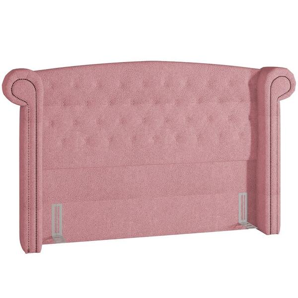 Imagem de Cabeceira Cama Box Casal 160 cm Sofia Bouclê Rosê - Lyam Decor